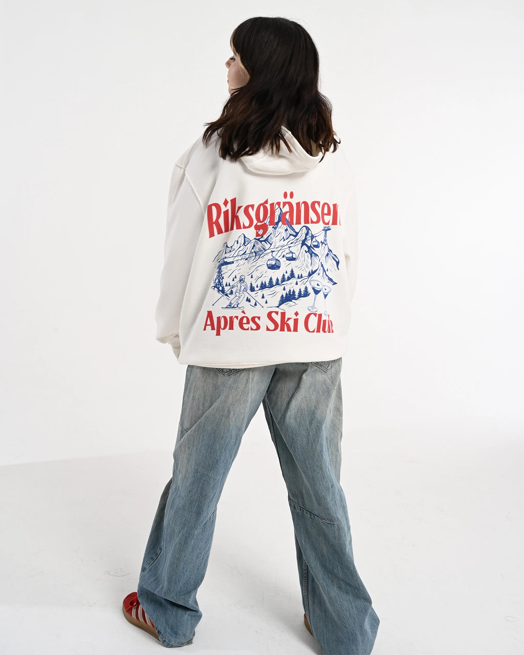 Riksgränsen Après Ski Club Hoodie Beyaz