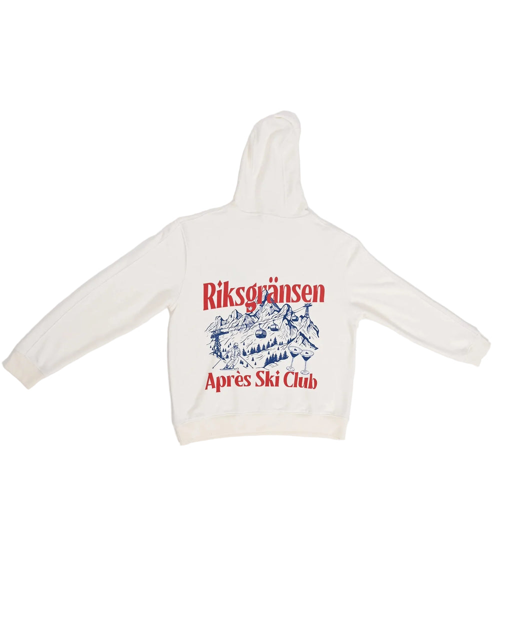 Riksgränsen Après Ski Club Hoodie Beyaz